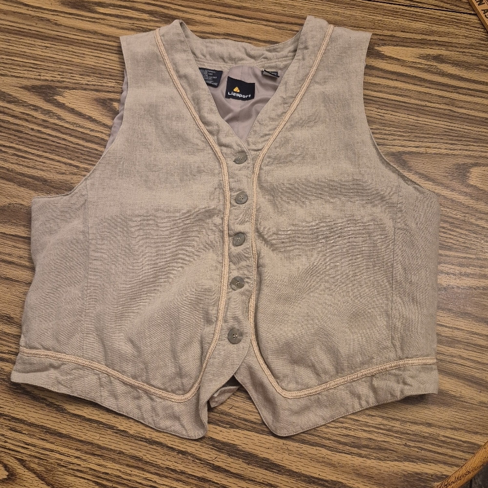 Liz Claiborne Tan Vest